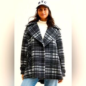 NWT Free People Highlands Wool Peacoat